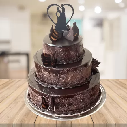 Exotic Chocolate 3 Tier Cake | Buy Chocolate Cake