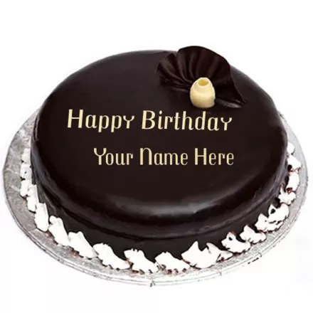 Plain Chocolate Cake With Name