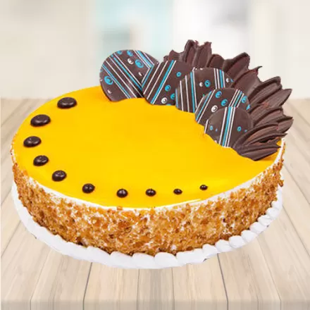 Order Half Kg Round butterscotch cake at ₹549 Online From Unrealgift