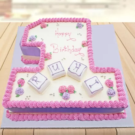 Number One Birthday Cake — Children's Birthday Cakes | 1st birthday cakes,  Number birthday cakes, 1st birthday cake designs