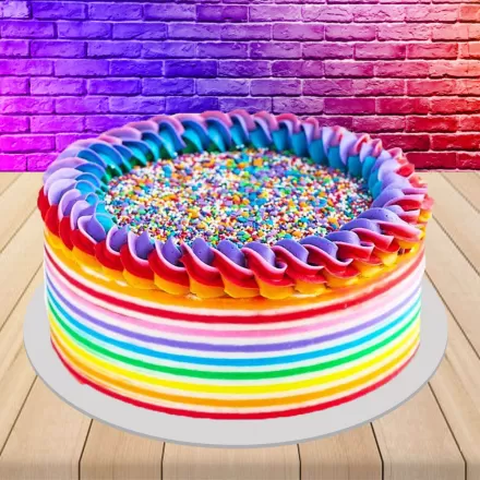 Holi Theme Cake Half Kg : Gift/Send QFilter Gifts Online JVS1204240 |IGP.com